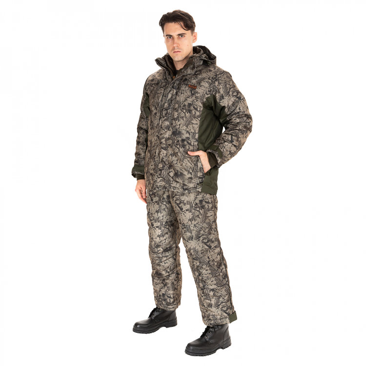 Костюм зимний Амур (тк.Taslan Dobby) п/к HUNTSMAN, КМФ графика листва