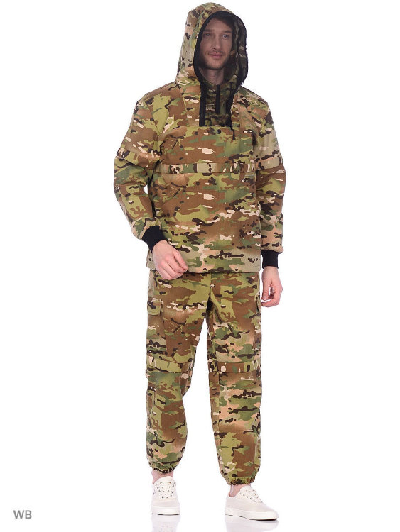 Костюм Антигнус-Люкс (тк.Смесовая) брюки HUNTSMAN, мультикам