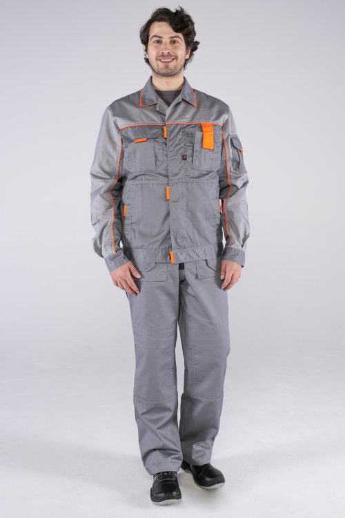 Костюм Союз-Профессионал-2 (тк.Балтекс,240) п/к, серый/св.серый/оранжевый Костюм Союз-Профессионал-2 (тк.Балтекс,240) п/к, серый/св.серый/оранжевый