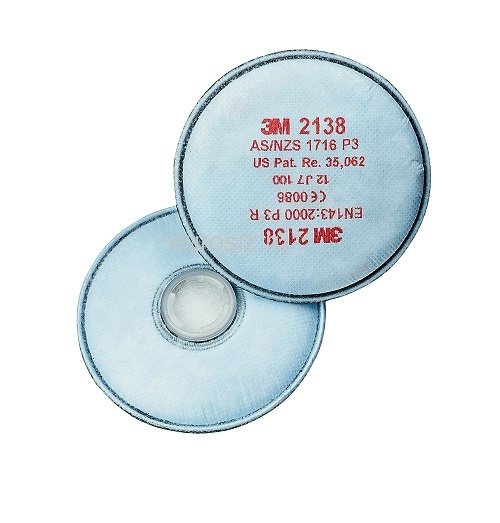 Фильтр 3М™ 2138 (P3) противоаэрозольный (2шт) Фильтр 3М™ 2138 (P3) противоаэрозольный (2шт)