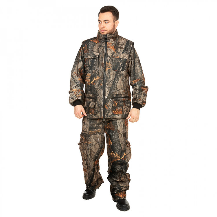 Костюм демисезонный Тайга-3 (тк.Alova) HUNTSMAN, КМФ темный лес Костюм демисезонный Тайга-3 (тк.Alova) HUNTSMAN, КМФ темный лес